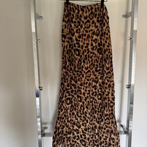 Reformation Mandy Leopard Print Maxi Skirt Size 2